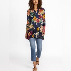 JOHNNY WAS THE JANIE FAVORITE LONG SLEEVE POLO SWING TUNIC XXS 
PREOWNED MINT